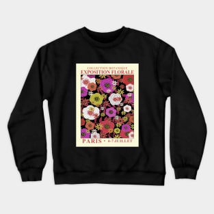 Floral Design Exhibition Art Print Crewneck Sweatshirt